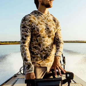 Chemise de pêche pour homme à manches longues, imprimé camouflage, protection solaire UPF50+, imperméable, grande taille, polyester, séchage rapide, avec capuche et protection pour le visage - Product Image 5