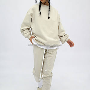 Sudaderas con capucha de alta calidad para hombre, Jersey sólido con logotipo personalizado, sudaderas de cuello redondo de peso pesado Unisex de algodón estampado de gran tamaño - Product Image 5