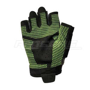 Gants de musculation pour hommes, noir et vert, avec support de poignet, paume rembourrée, gants de fitness, logo personnalisé, gants de levage à demi-doigts - Product Image 3