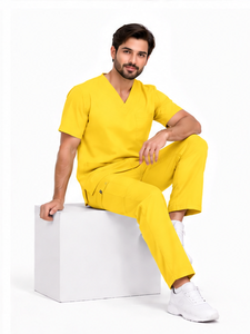 Ensemble de 3 pièces d'uniformes médicaux souples et respirants avec veste assortie pour médecins, pharmaciens et personnel hospitalier - Product Image 6