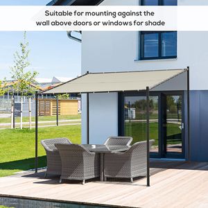 Gazebo da Esterno Impermeabile 10x9.5 Beige con Telaio in Acciaio e Pali in Alluminio, Portatile per Cortile o Parco - Product Image 5