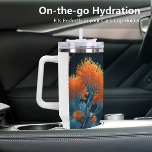 Vaso personalizado con logo de 40 oz, taza de viaje de acero inoxidable para promociones de farmacias y consultorios médicos. - Product Image 3