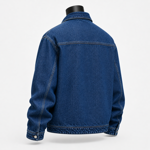 Chaqueta vaquera personalizada para hombre, estilo vintage, con cremallera, informal, estilo streetwear, fabricante OEM ODM - Product Image 4