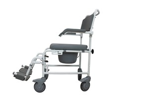 Silla de ducha móvil autopropulsada para asistentes, impermeable y resistente a la corrosión - Product Image 4