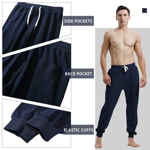 กางเกงขายาวผู้ชายสั่งตัด ทรงเข้ารูป ผ้าโพลีเอสเตอร์/คอตตอน ระบายอากาศได้ดี เอวสูง ทรงปกติ สไตล์ลำลอง ออกกำลังกายได้ ชายกางเกงผ่าข้าง - Product Image 3