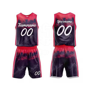 Uniforme de Baloncesto Sublimado Transpirable Más Popular para Equipos de Adultos, Conjuntos con Color y Logotipo Personalizados - Product Image 1