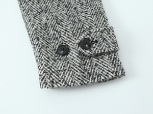 Abrigo Largo Informal de Manga Larga con Cuello de Solapa y Botones, Color Gris Otoñal, Tejido de Poliéster, para Mujer - Product Image 5