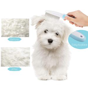 Peigne à dents angulaires en acier inoxydable pour chien, conception simple, brosse de toilettage, manche en ABS écologique, démêlage efficace pour poils longs et épais - Product Image 2