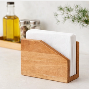High-Quality Wooden Napkin Holder <b>Rustic</b> <b>Farmhouse</b> Style Handcrafted Wood Napkin Stand For Kitchen <b>Dining</b> <b>Table</b> Restaurant Use - Product Image 6