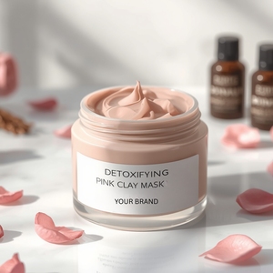 Masque capillaire semi-permanent détoxifiant à l'argile rose - Soin nourrissant, hydratant, lissant et réparateur sans rinçage pour tous types de cheveux - Product Image 2