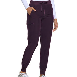 Pantalon de travail d'hôpital actif, extensible et réutilisable, style jogger pour infirmières, disponible en plusieurs couleurs, tissu doux et élastique. - Product Image 1