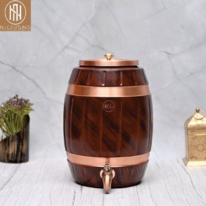Distributeur d'eau décoratif en cuivre avec robinet |   Serveur à boissons en cuivre fait main |   Décoration d'intérieur haut de gamme - Product Image 4