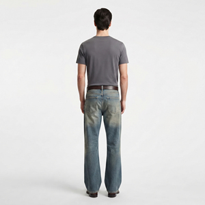 Manufacture <b>Drawstring</b> Waist Flare <b>Jeans</b> <b>Men</b> High Quality 100% Cotton Denim Flare Pants <b>Men's</b> Button Waist <b>Jeans</b> Flare - Product Image 2