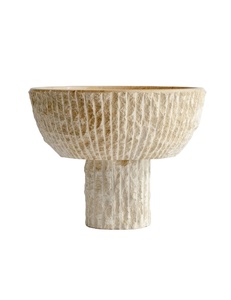 Centro de Mesa Moderno de Piedra Travertino Asimétrico para Cocina, Exhibición de Frutas, Decoración de Mesa para Hoteles y Restaurantes - Product Image 1