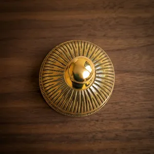 Campana de Mesa de Latón, Estilo Antiguo Decorativo, Campana de Servicio de Latón Hecha a Mano, Campana de Escritorio para Hogar, Oficina, Hotel, Restaurante - Product Image 5