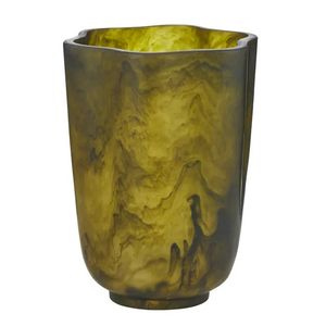 Vase à fleurs en résine artisanale écologique et imperméable, motif tourbillon blanc clair unique, décoration moderne pour mariage et maison, idéal pour le salon - Product Image 3