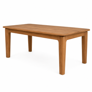 Mesa de Comedor Moderna de Madera de Teca Sólida, Ecológica, Impermeable, Rectangular, Escandinava, Hecha a Mano, Muebles de Comedor de Madera para Restaurante - Product Image 2