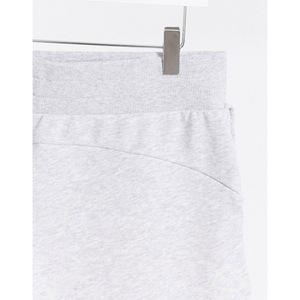 Pantalones Cortos de Algodón Gris para Hombre, Cintura Alta, Casuales, Elásticos, Transpirables, de Punto, Color Sólido - Product Image 4