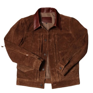 Veste en daim pour homme, vêtement d'extérieur tendance, finition douce, fabrication OEM personnalisée, service d'échantillons disponible en gros - Product Image 4