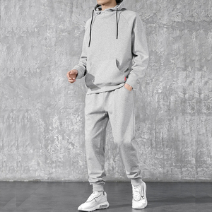 Chándal Deportivo de Invierno para Hombre, Transpirable, de Algodón Sólido, con Capucha y Cordón Ajustable, Ecológico, Ligero, para Gimnasio, Correr y Trotar - Product Image 4