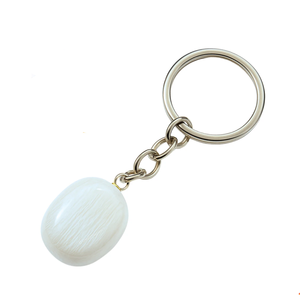 Porte-clés en cristal de haute qualité, jade blanc, pierre naturelle, cadeaux pour femmes, vente en gros - Product Image 6
