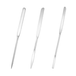 Juego de Espátulas Cosméticas de Acero Inoxidable Graduadas, 3 Piezas de Diferentes Tamaños, Herramienta para Mezclar Base de Maquillaje, Trio Profesional para Difuminar Maquillaje - Product Image 3