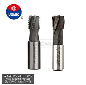 S22.SpT.WC-03 - Tarières rigides pour filetage - 9/16" 5/8" 3/4" 7/8" 1" 1,1/8" - Filetage UNC - Canne à fileter en carbure soudé (à spirale) - SideFix - Product Image 1