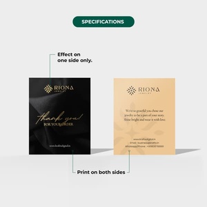 Tarjetas de Agradecimiento con Papel Metálico, Tarjetas de Agradecimiento Impresas con Papel Metálico Dorado y Plateado Personalizadas, Tarjetas de Inserción para Empaquetado Empresarial de Lujo - Product Image 3