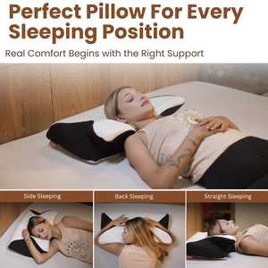 Wholesale Luxury <b>Orthopedic</b> Memory Foam <b>Pillow</b> Butterfly Shape Anti-Snoring Side Sleepers Cervical Neck Support Solid Pattern - Product Image 5
