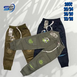 Pantalon cargo en coton pour garçons, taille élastique, multi-poches, idéal pour l'école, les voyages, les activités de plein air et le quotidien – Vente en gros - Product Image 3