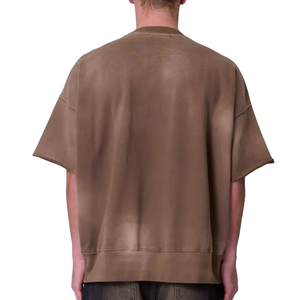 Camiseta Oversize de Algodón Pesado con Efecto Desgastado por el Sol, Estilo Vintage, Lavado Ácido, Ropa Urbana al por Mayor - Product Image 5