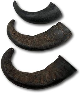 Cuchillo de punta de cuerno de búfalo sólido pulido tallado decoración del hogar estilos religiosos náuticos con estilo animal-artesanías naturales - Product Image 1