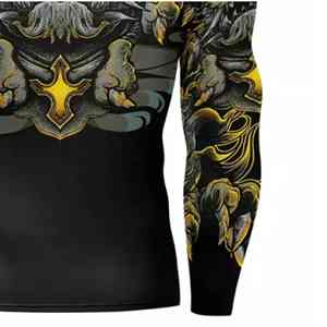 Hot Selling Men <b>Compression</b> <b>Shirt</b> Gym Wear Cross Training Wear Seamless High Elasticity Men Tight Fit <b>Compression</b> <b>Shirt</b> - Product Image 3