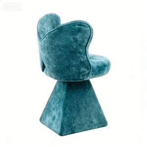 Sedia Girevole Butterfly Back per Trucco e Sala da Pranzo, con Sgabello in PU per Camera da Letto, Toeletta e Soggiorno - Rivestimento in Cotone - Product Image 2