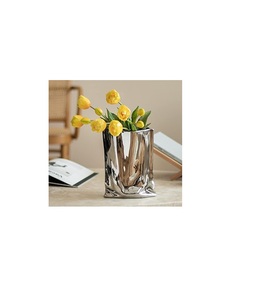 Jarrón Metálico Plateado Transparente Moderno con Color Personalizable para una Decoración Elegante del Hogar - Product Image 6