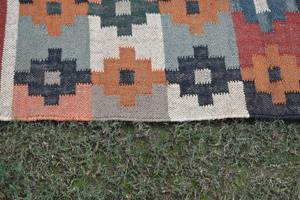 พรมปูพื้นสไตล์โบฮีเมียนสมัยใหม่ ทำจากเส้นใยปอกระเจา  งานแฮนด์เมด  ใช้ได้สองด้าน  ตกแต่งด้วยเส้นใยธรรมชาติ  ราคาโรงงานขายส่ง - Product Image 2