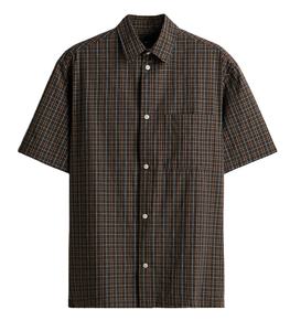 เสื้อเชิ๊ตแขนสั้นเข้ารูปสำหรับผู้ชายเสื้อเชิ้ตมีกระเป๋าหน้าอกด้านหน้าผ้าคอตตอนเนื้อนุ่ม100% คุณภาพสูงระบายอากาศได้แบบทันสมัย - Product Image 5