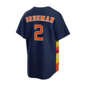 Camisetas de Béisbol Sublimadas de Alta Calidad OEM de Moda, Diseño Personalizado con Bordado, Cuello en V, Jersey Deportivo de Softbol para Hombre - Product Image 3
