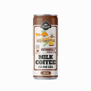 กาแฟนมเวียดนาม VINAM บรรจุกระป๋อง 240 มล./320 มล. รับผลิตแบบ OEM/ODM พร้อมดื่ม เครื่องดื่มยอดนิยม - Product Image 1