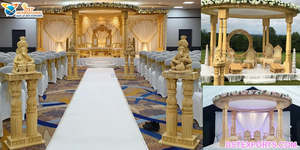 Gujarati decoración de boda Mandap decoración mejor evento de boda hindú Maharani Mandap Reino Unido tendencia ceremonia de boda Mandap configuración EE. UU. - Product Image 4