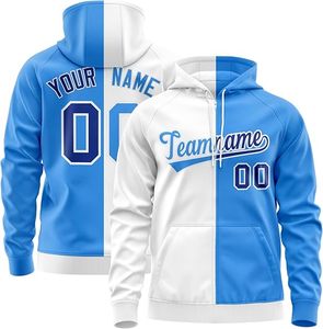 Men's Hooded Sweatshirt <b>Black</b> Gray Color Block Custom Name Number Sublimation Print Casual Zipper Front Regular Fit - Product Image 3