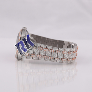 Reloj de Lujo Automático con Cristal de Moissanita VVS, Acero Inoxidable, Estilo Hip Hop, Pasa Prueba de Diamantes - Product Image 2