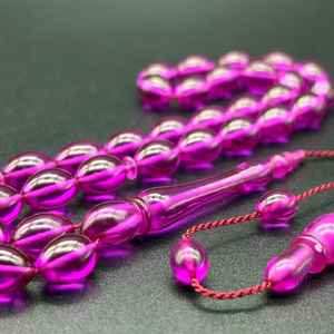 Rosario de Resina Alemán con Cuentas de Neón, Fundición Personalizada, Ecológico, Pintado a Mano, Misbaha Ámbar Faturan, Tasbih Islámico - Product Image 2