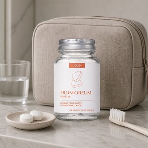 [FROM OREUM] Pasta de Dientes Sólida para Hoteles, Sabor Mandarina de Jeju, 60 Tabletas para Baños de Huéspedes - Product Image 3