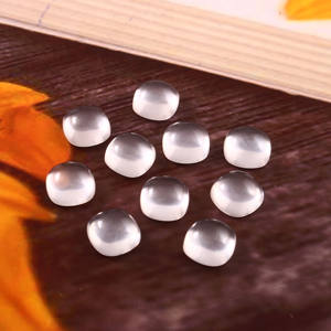 โรสควอตซ์สีชมพูทรงสี่เหลี่ยมแบบคูชั่นคาโบชอง ขนาด 17x17 มม. คุณภาพเกรด AAA หลังแบน สำหรับทำเครื่องประดับ ขายส่งจำนวนมาก - Product Image 3