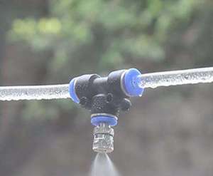 Système de brumisation pour serre extérieure 6 mm, buse d'irrigation goutte à goutte, pulvérisation atomisante haute pression en laiton galvanisé - Product Image 1