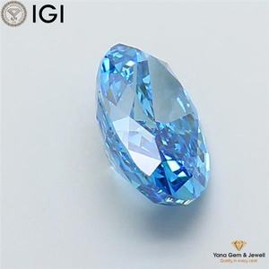 Diamante Cultivado en Laboratorio CVD, Corte Ovalado, 3.00 Quilates, Color Azul Intenso, Claridad VS2, Certificado IGI, para Pulsera Personalizada - Product Image 6