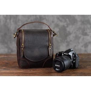 Calista piccola borsa per fotocamera in pelle custodia per obiettivo in pelle per attrezzatura digitale e fotocamere - Product Image 3