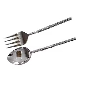 Stylish Stainless Steel Metal Salad Server for <b>Buffet</b> Party and Dining <b>Table</b> Styling - Product Image 1