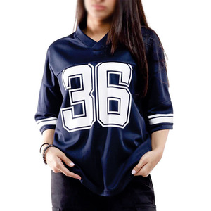 Maillot de football surdimensionné en maille personnalisé pour femme, style vintage, chemise athlétique, marque privée, streetwear, fournisseur de vêtements OEM - Product Image 1